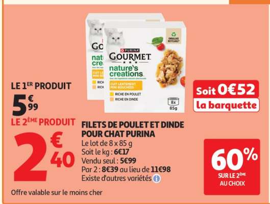 FILETS DE POULET ET DINDE POUR CHAT PURINA