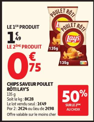 CHIPS SAVEUR POULET RÔTI LAY'S