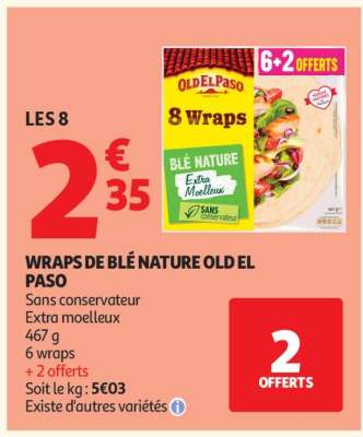 WRAPS DE BLÉ NATURE "OLD EL PASO"