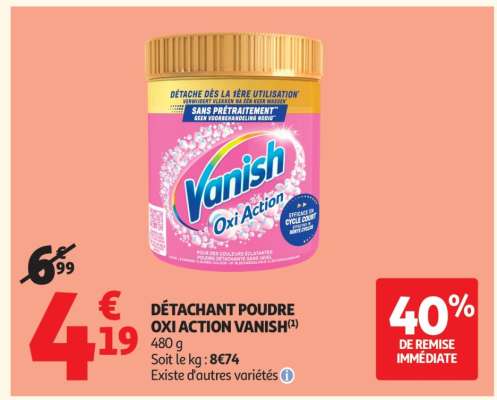 Détachant Poudre Oxi Action Vanish