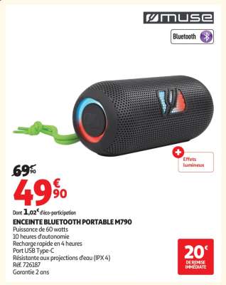 ENCEINTE BLUETOOTH PORTABLE M790