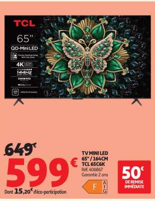TV MINI LED 65" / 164CM TCL 65C6K