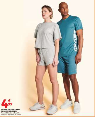 TEE-SHIRT OU SHORT FEMME OU HOMME