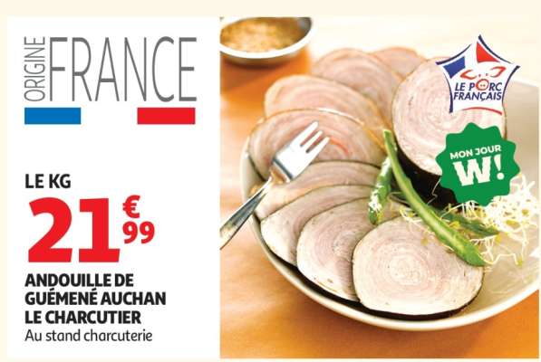 ANDOUILLE DE GUÉMENÉ AUCHAN LE CHARCUTIER