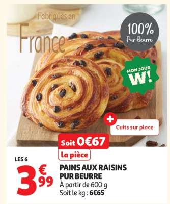 Pains Aux Raisins Pur Beurre