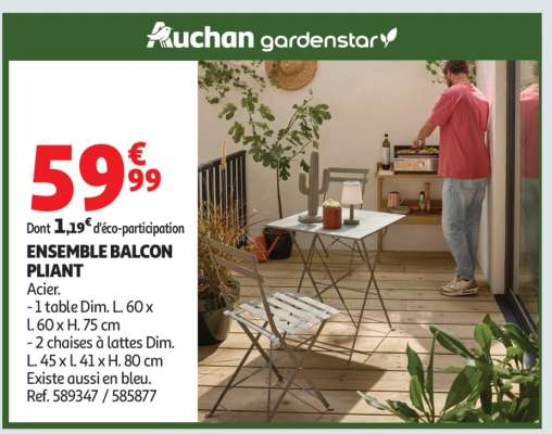 ENSEMBLE BALCON PLIANT