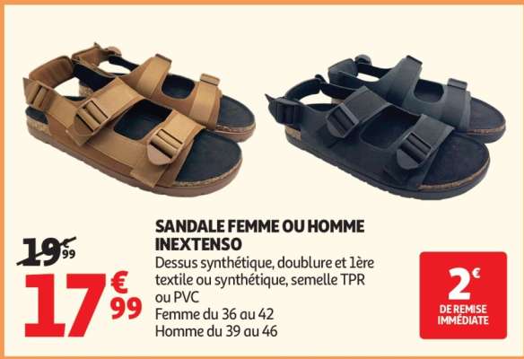 SANDALE FEMME OU HOMME INEXTENSO