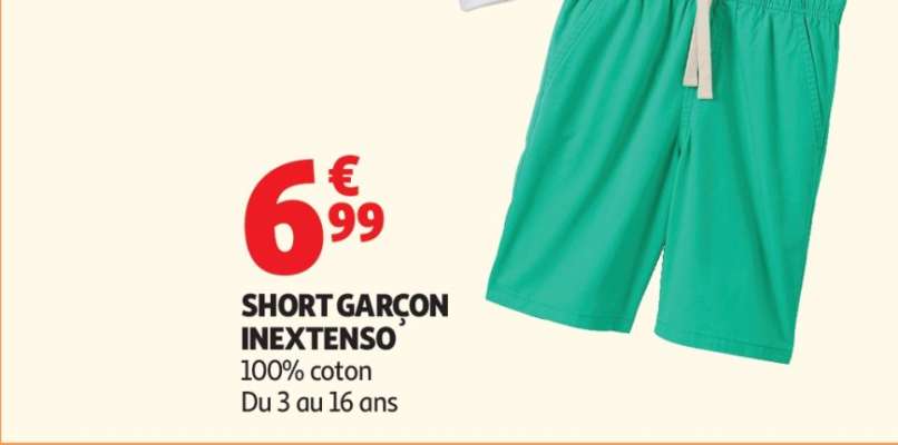 SHORT GARÇON INEXTENSO