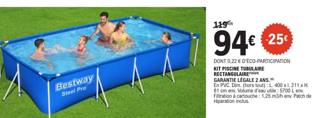 KIT PISCINE TUBULAIRE RECTANGULAIRE