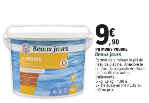 PH MOINS POUDRE Beaux jours