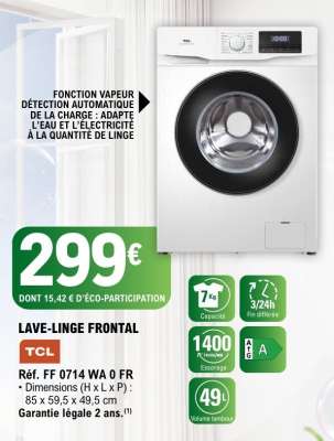 LAVE LINGE FRONTAL