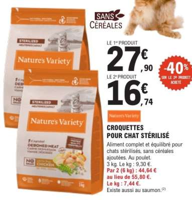 Nature's Variety Croquettes pour Chat Stérilisé