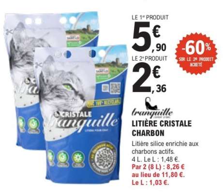 LITIÈRE CRISTALE CHARBON