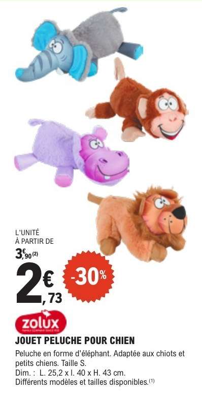JOUET PELUCHE POUR CHIEN