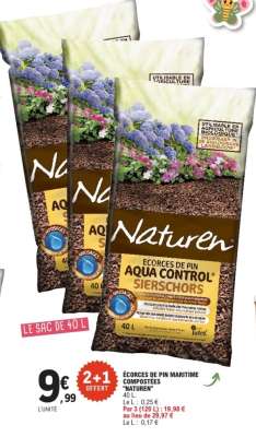 ÉCORCES DE PIN MARITIME COMPOSTÉES 'NATUREN'