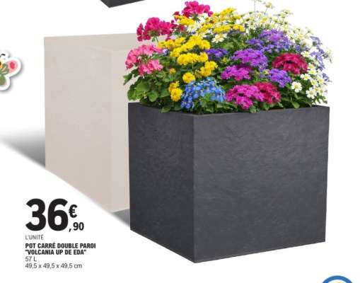 POT CARRÉ DOUBLE PAROI 'VOLCANIA UP DE EDA'