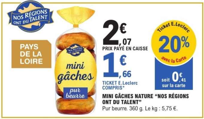 Mini gâches nature "Nos Régions ont du Talent"