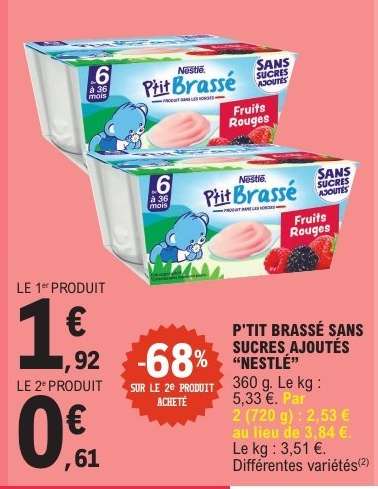 P'tit Brassé Sans Sucres Ajoutés Nestlé