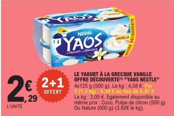 YAOS Nestlé Vanille