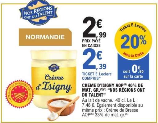 Crème d'Isigny AOP