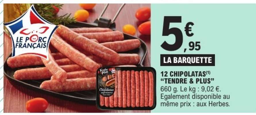 12 CHIPOLATAS 'TENDRE & PLUS'