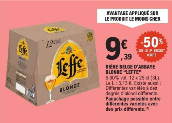 BIÈRE BELGE D'ABBAYE BLONDE 'LEFFE'