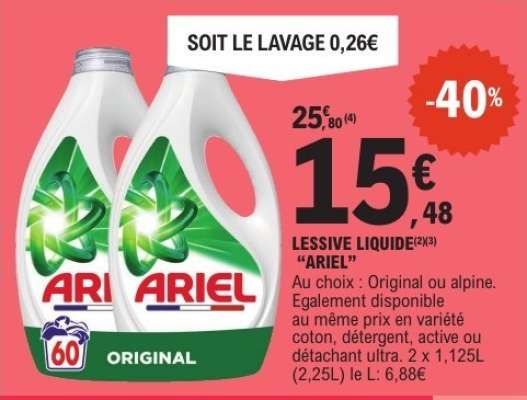 LESSIVE LIQUIDE "ARIEL"
