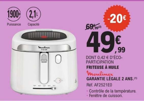 Friteuse à huile Moulinex
