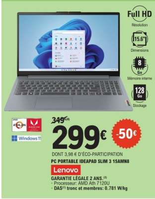 PC PORTABLE IDEAPAD SLIM 3 15AMN8