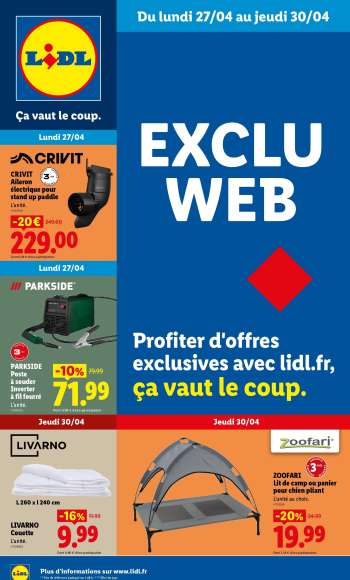 Catalogue Lidl - 27/04/2026 - 30/04/2026.