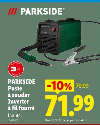 PARKSIDE Poste à souder Inverter à fil fourré