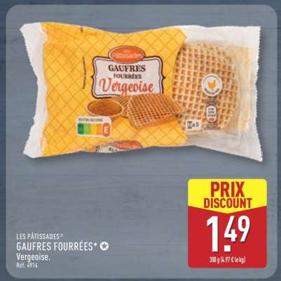LES PÂTISSADES GAUFRES FOURRÉES Vergeoise