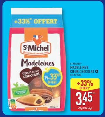 ST MICHEL MADELEINES CŒUR CHOCOLAT