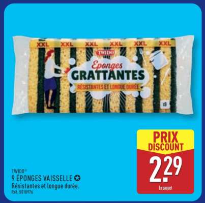 TWIDO® 9 ÉPONGES VAISSELLE