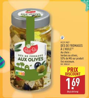PETIT PRÉ DÉS DE FROMAGES À L'HUILE