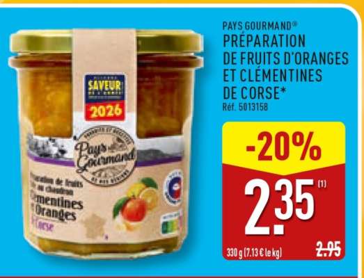 PAYS GOURMAND PRÉPARATION DE FRUITS D'ORANGES ET CLÉMENTINES DE CORSE