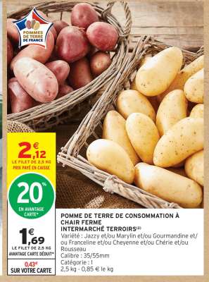 POMME DE TERRE DE CONSOMMATION À CHAIR FERME