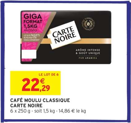 Café Moulu Classique Carte Noire