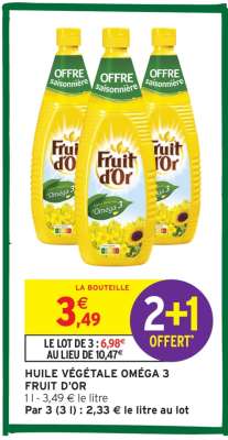 Huile Végétale Oméga 3 Fruit d'Or