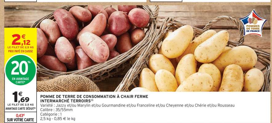 POMME DE TERRE DE CONSOMMATION À CHAIR FERME