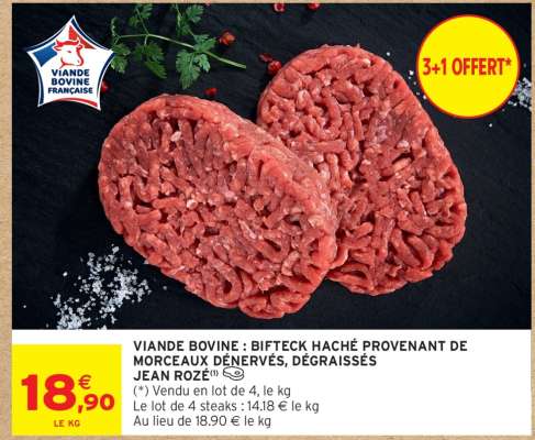 Viande Bovine : Bifteck Haché