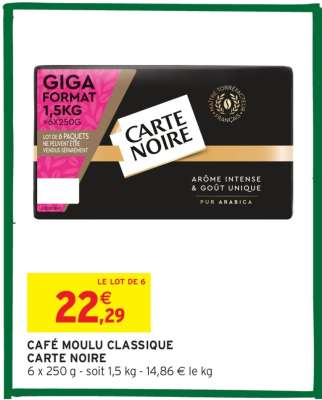 Café Moulu Classique Carte Noire