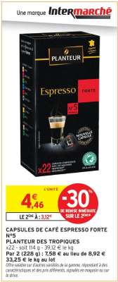 CAPSULES DE CAFÉ ESPRESSO FORTE N°5