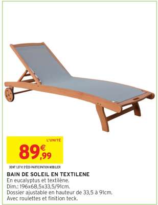 BAIN DE SOLEIL EN TEXTILENE