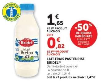 Lait Frais Pasteurisé Bridel