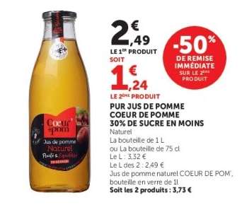 PUR JUS DE POMME COEUR DE POMME