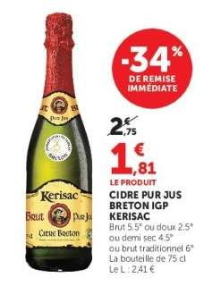 CIDRE PUR JUS BRETON IGP KERISAC