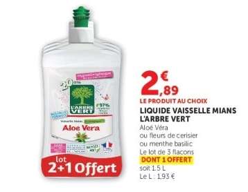 LIQUIDE VAISSELLE MIANS L'ARBRE VERT