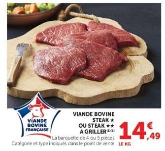 Viande Bovine : Steak**