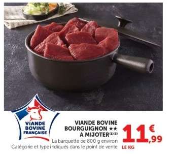 Viande Bovine : Bourguignon***